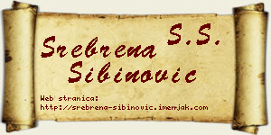 Srebrena Sibinović vizit kartica